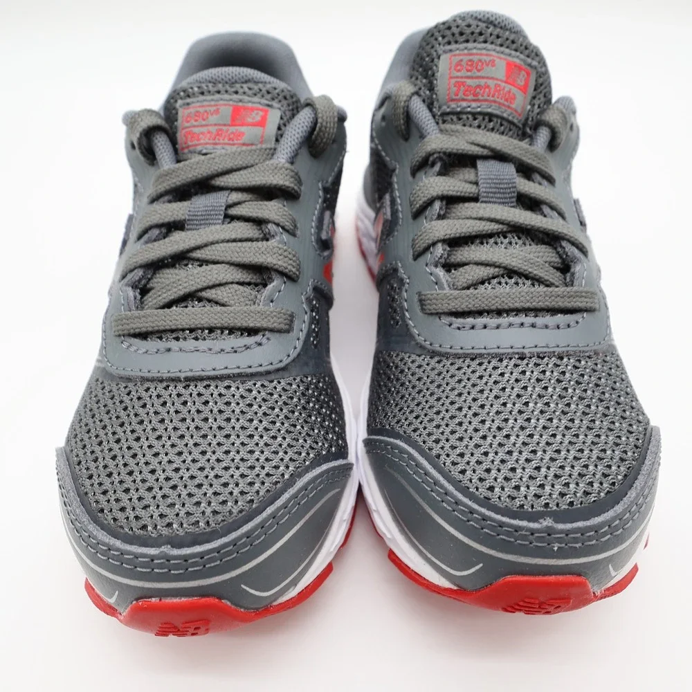 New Balance 680v2 Running Shoes Boys 12.5 Grey Mesh TechRide YP680LR Sneaker